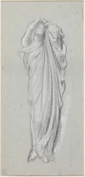 Draperiestudie voor Electra bij het Graf van Agamemnon